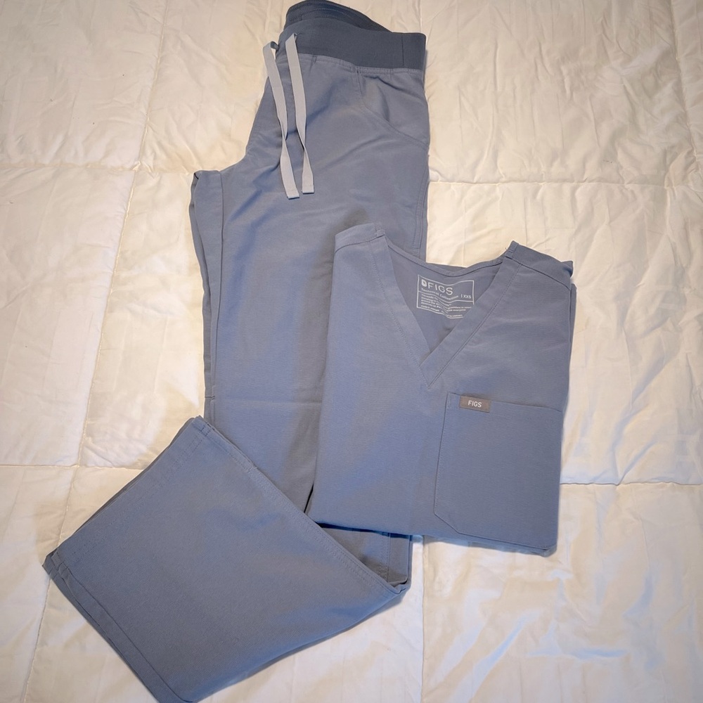 FIGS Vapor Blue Space Dye Scrubs XXS/XS